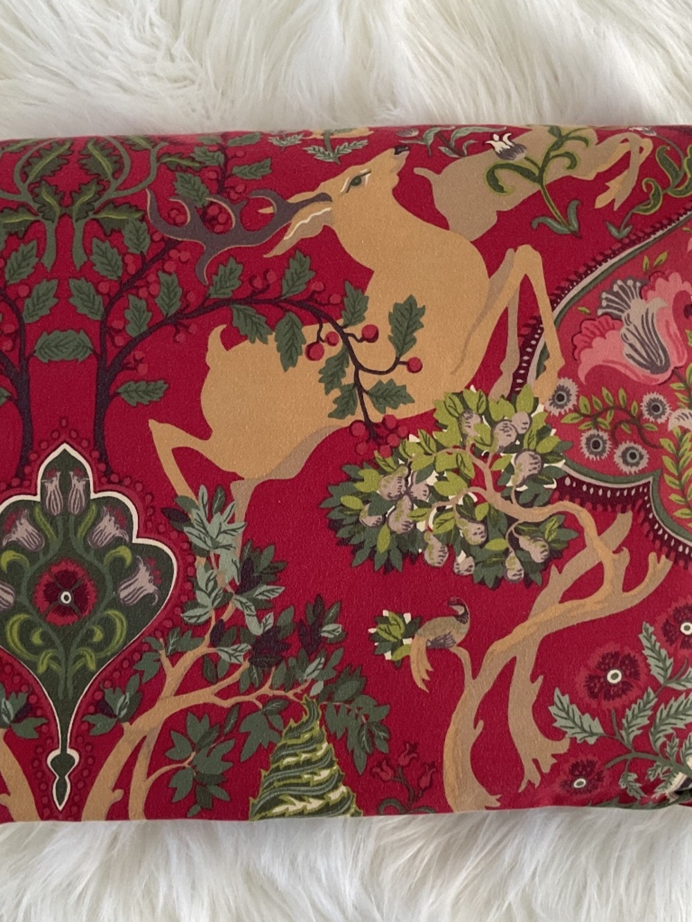 Pottery Barn Fairytale King Duvet Cover Reindeer Stag Deer Swan Bunny Forest